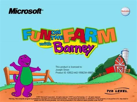 fun on the farm with barney|barney eio.